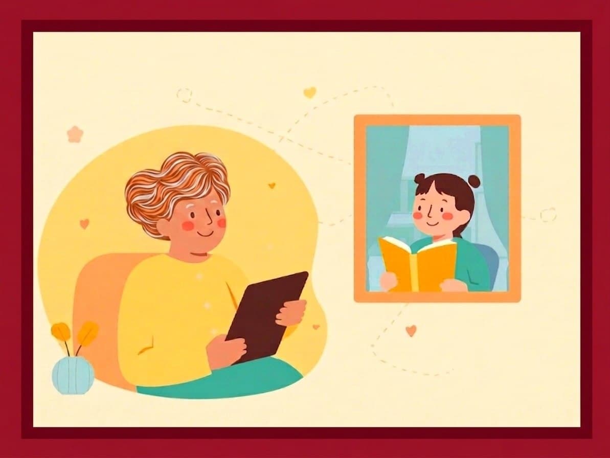 Family reading together